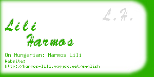lili harmos business card